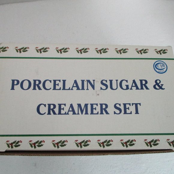 Porcelain Sugar & Creamer Christmas Set - Picture 13 of 14